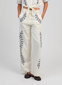 Rossalie Cotton Trousers | Ecru