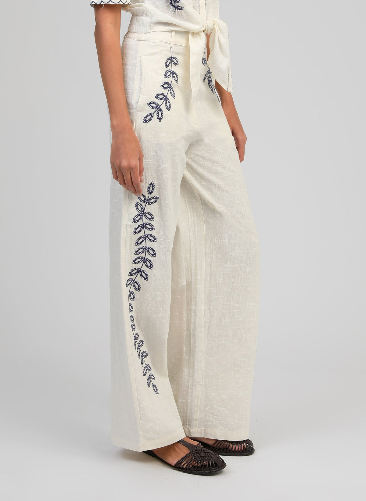 Rossalie Cotton Trousers | Ecru