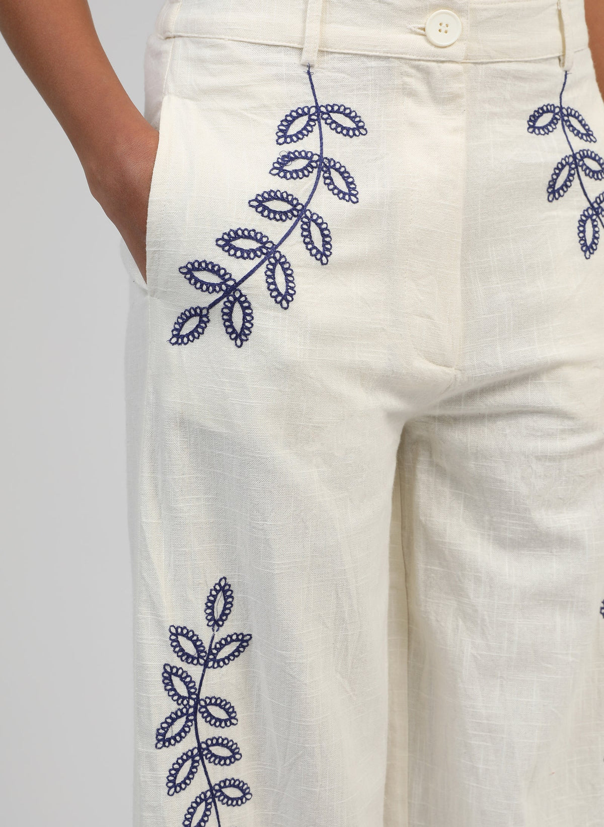 Rossalie Cotton Trousers | Ecru