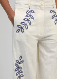 Rossalie Cotton Trousers | Ecru