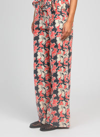 Rossini Print Trouser | Blue & Coral