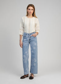 Samilou Lace Detail Blouse | Ecru