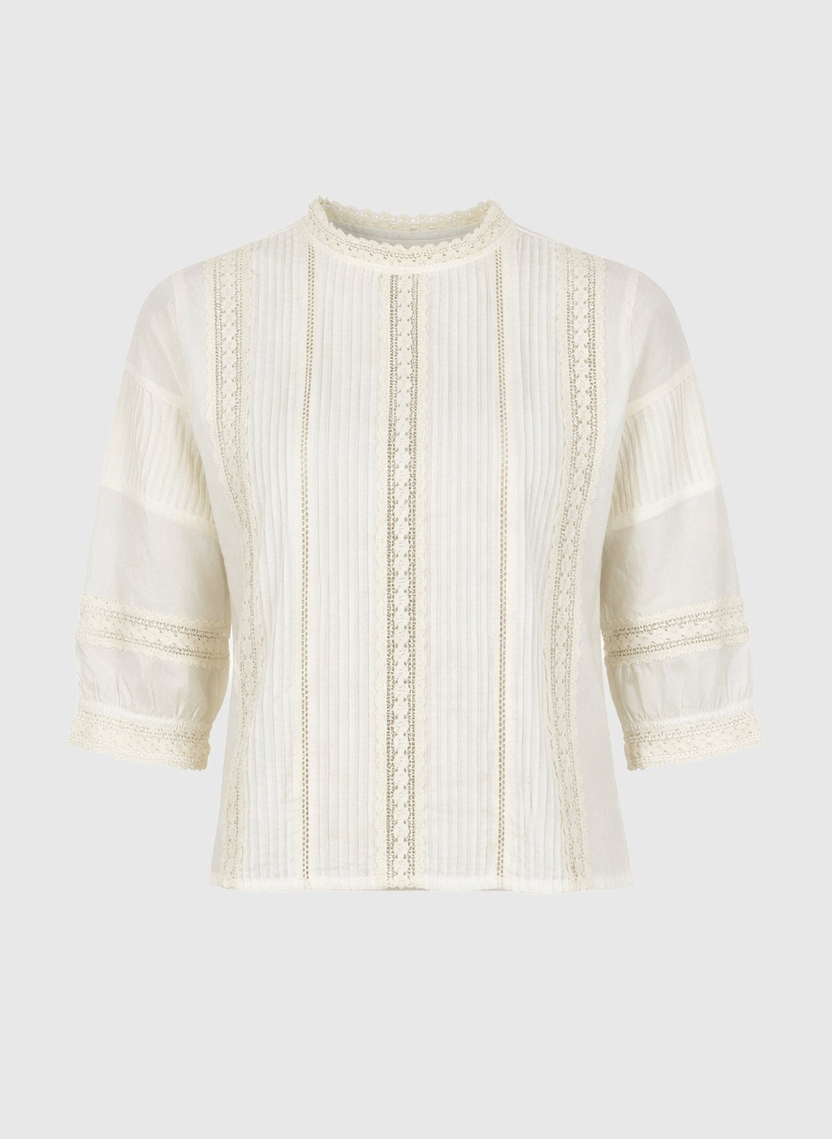 Samilou Lace Detail Blouse | Ecru