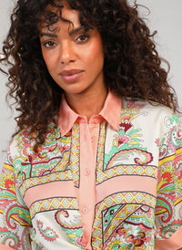 Silvana Satin Shirt | Rose