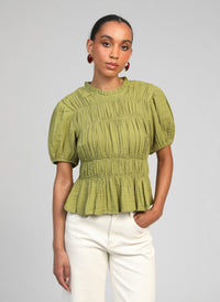 Sizaya Ruched Blouse | Sage Green