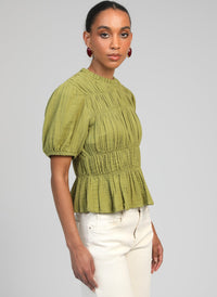 Sizaya Ruched Blouse | Sage Green