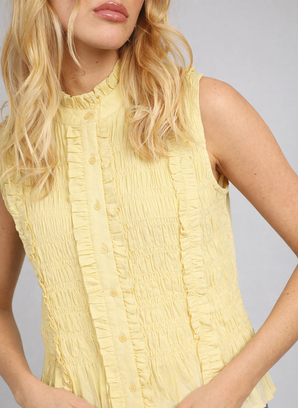Sloane Sleeveless Shirt | Yellow