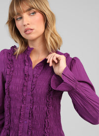 Slonay Ruffle Blouse | Violet