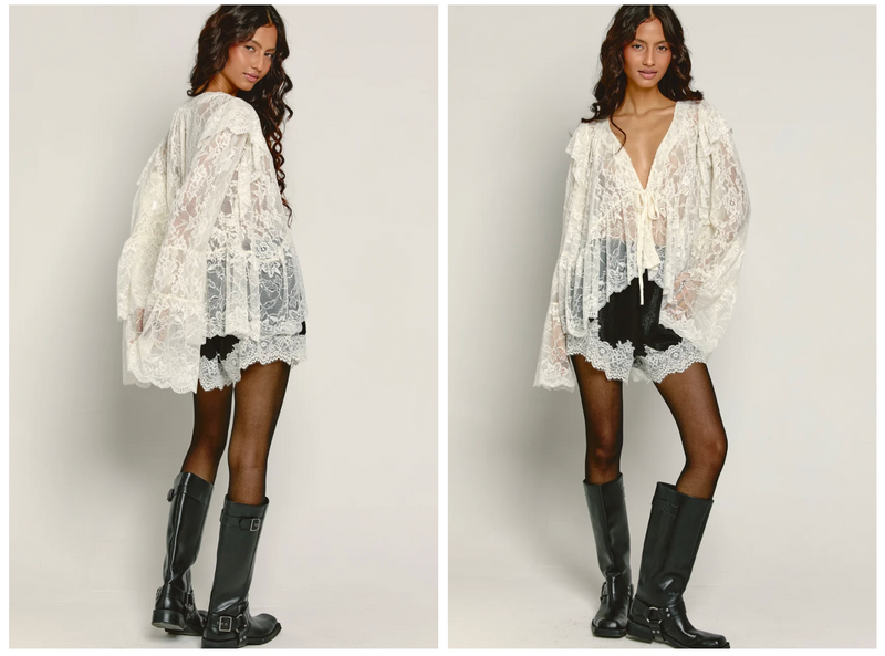 Oversized Lace Blouse | Cream