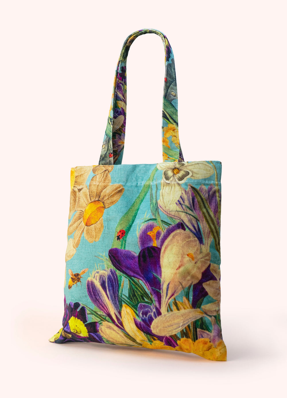 Spring Flora Velvet Tote Bag