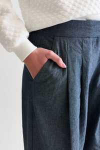 Tyler Chambray Pleated Trouser