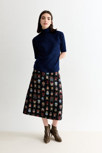 Vista Short Sleeve Navy Marl Sustainable Top