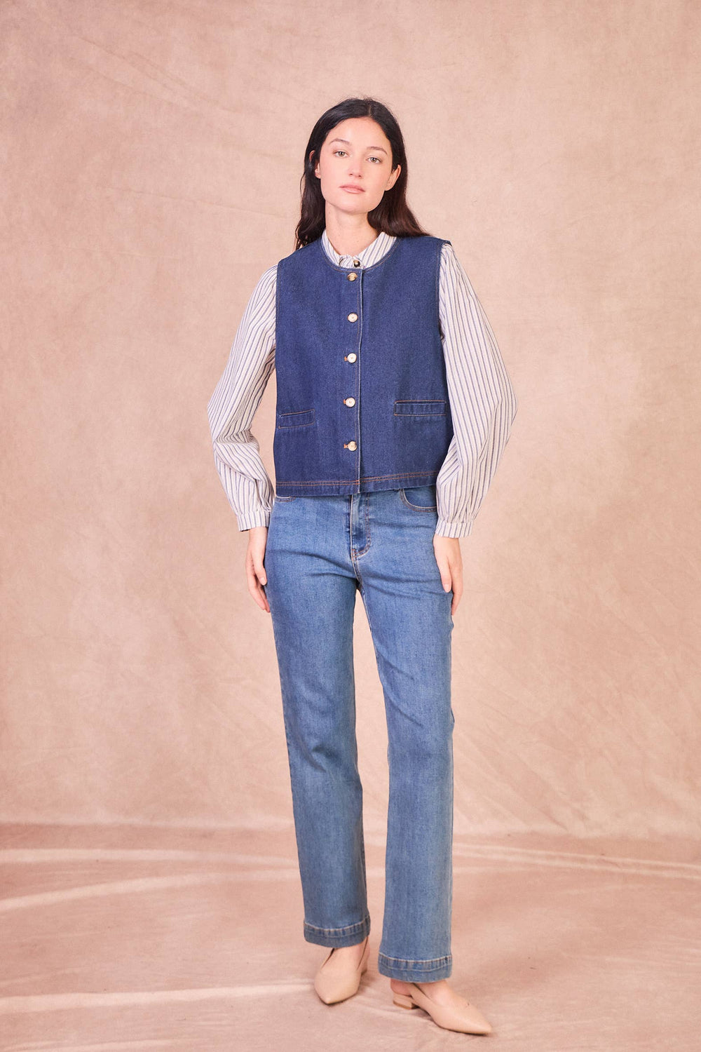 IMANE – 100% Cotton Denim Vest
