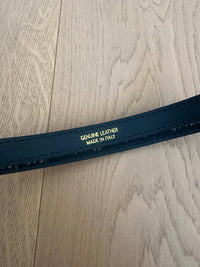 Cintura Leather Print Belt | Black & White Cow