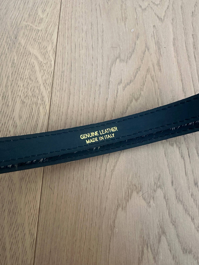 Cintura Leather Print Belt | Black & White Cow