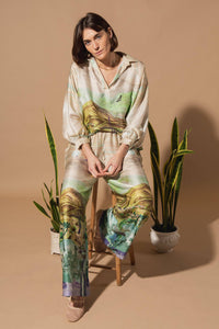 Cactus Print Silk Set