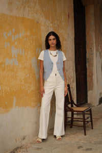 Elena Flared Jean | White