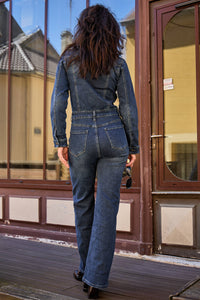 Women's denim jumpsuit (long sleeve) - ANA & LUCY