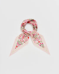 Floral Heart Pink Triangle Scarf