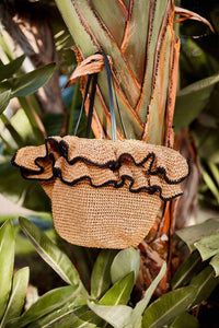 Mia Ruffle Bag in Tan