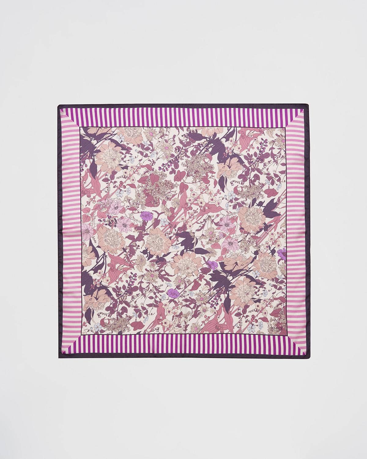 Deco Blooms Candy Stripe Square Scarf