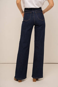 Gabriel Wide Straight Leg Jeans | Navy