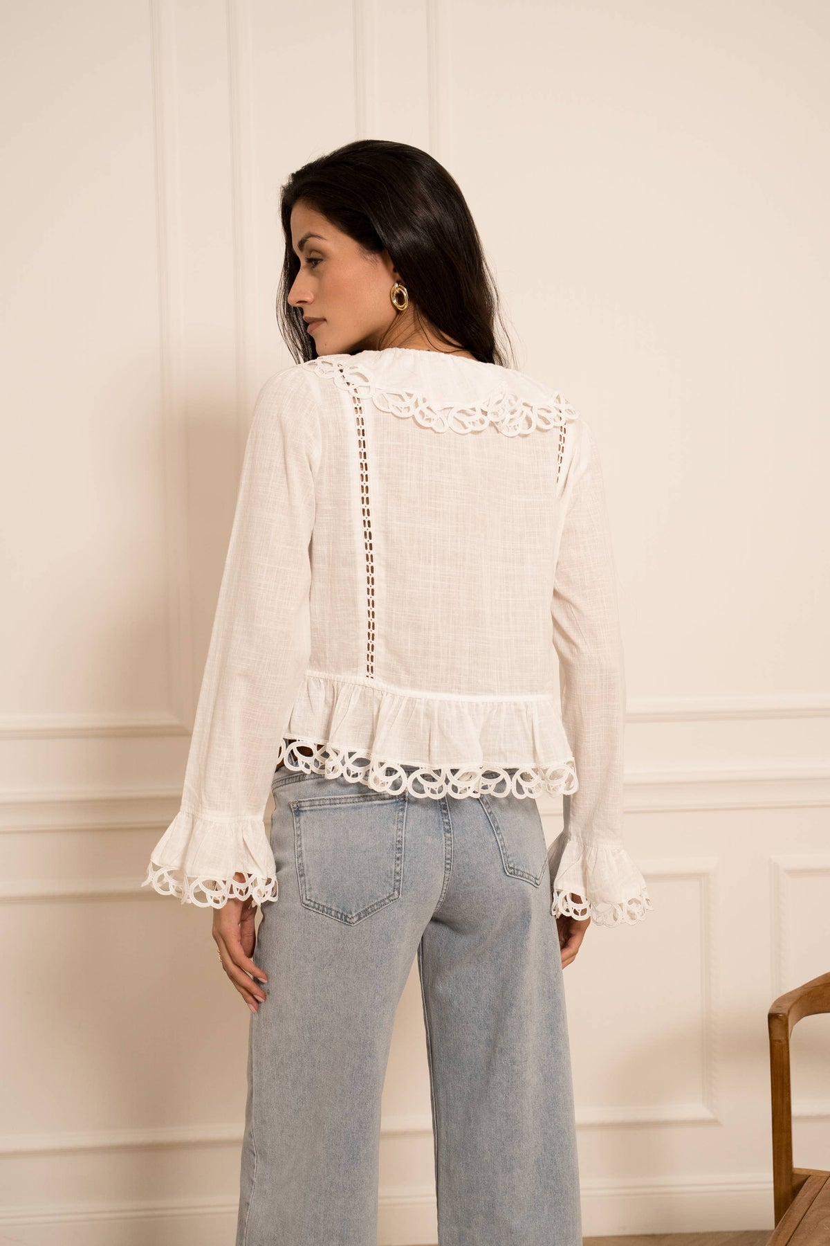 Charlie Cotton Ruffle Blouse