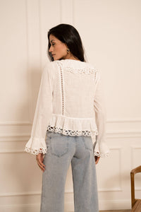 Charlie Cotton Ruffle Blouse