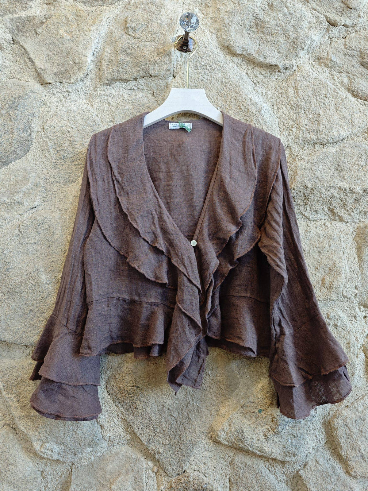 Frill Linen Blouse