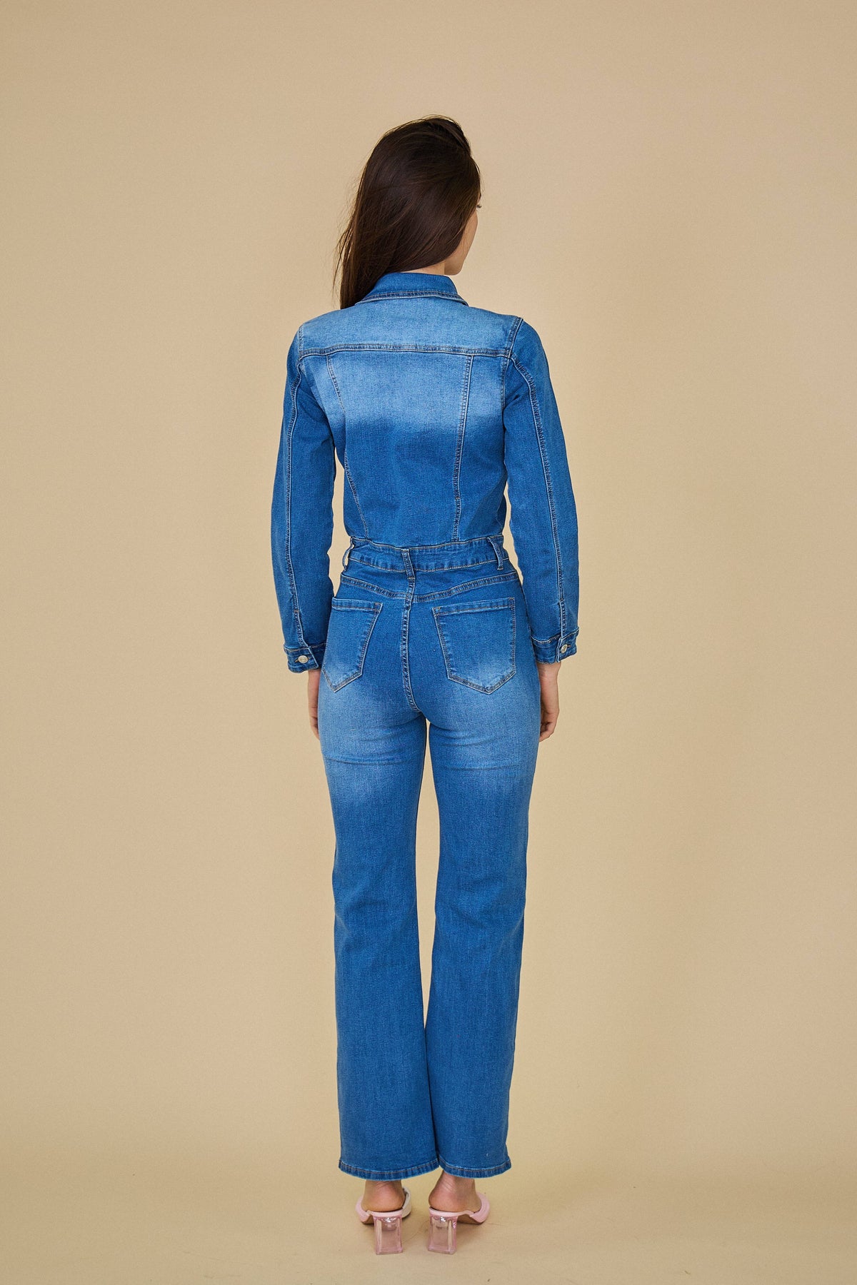 Women's denim jumpsuit (long sleeve) - ANA & LUCY