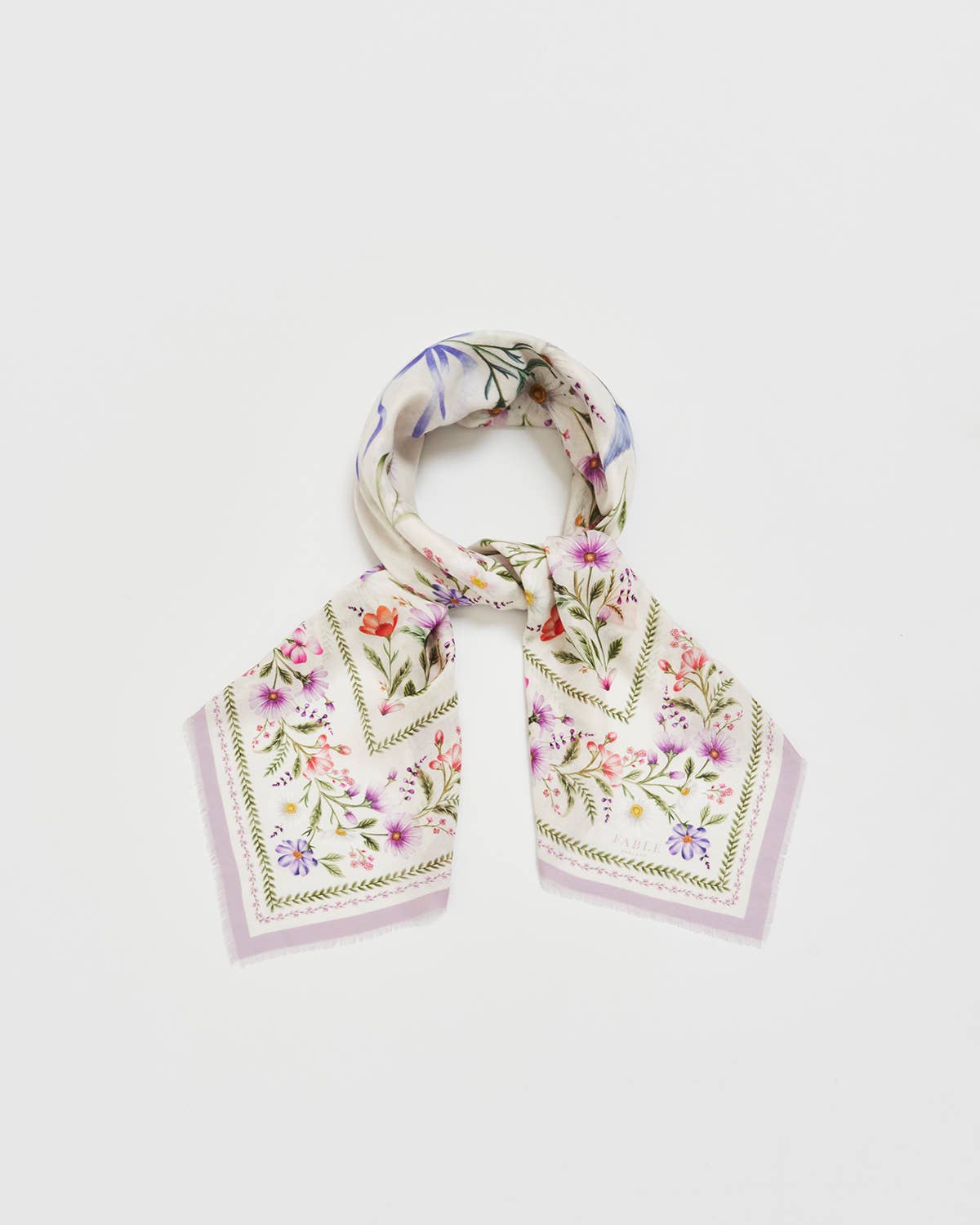 Forget Me Knot Cream Narrative Square Scarf