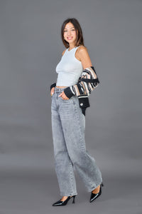 Louisa Barrel Jeans | Light Grey