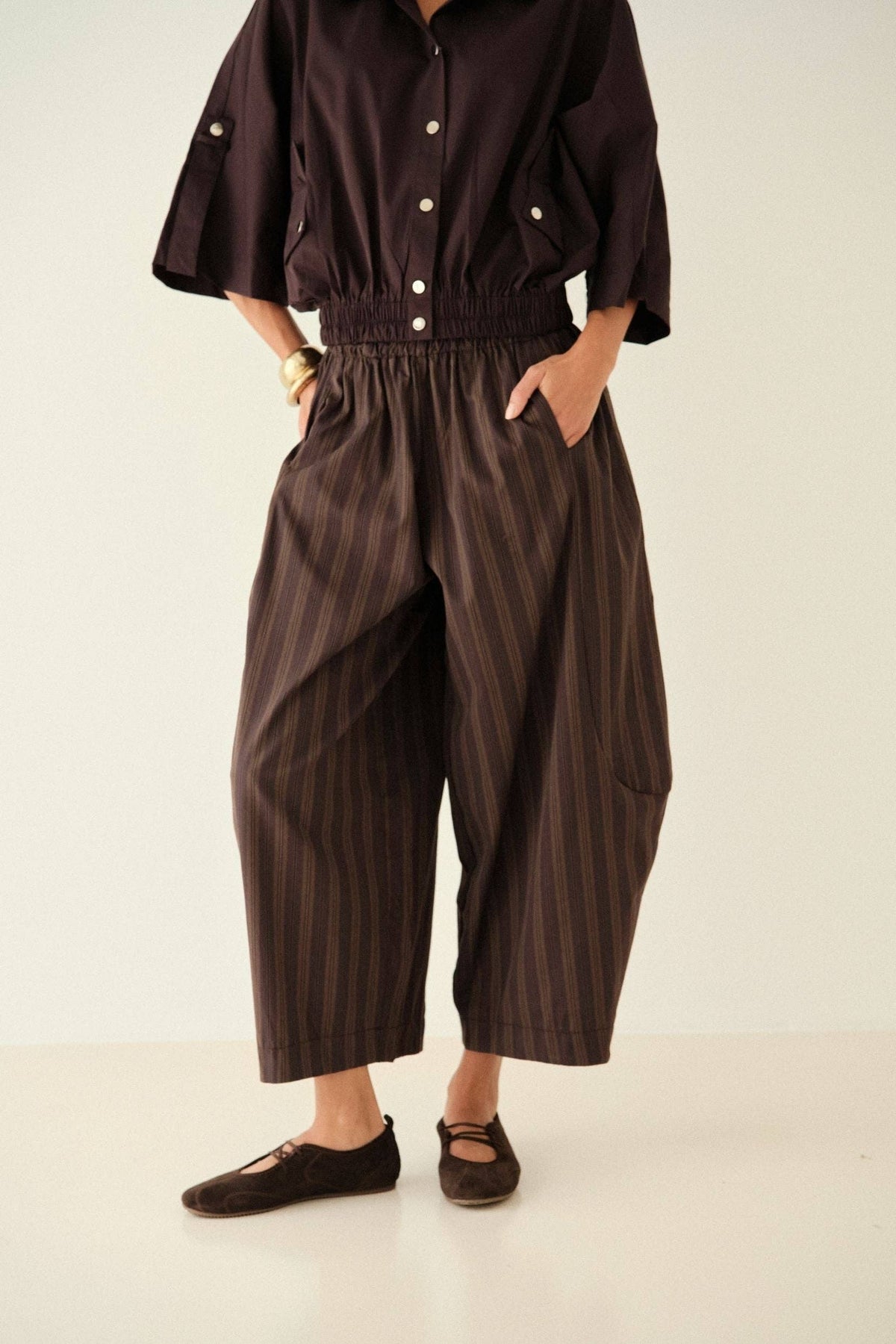 James Pants - Brown Striped