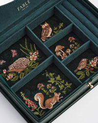 Meadow Scene Embroidered Large Jewellery Box