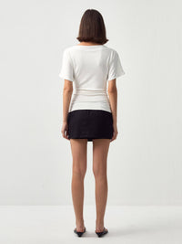 CUBIC Lyocell Blend Off-Shoulder Fitted Top