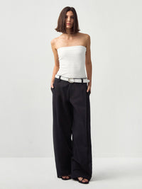 Sculpted Textured Fitted Knit Top