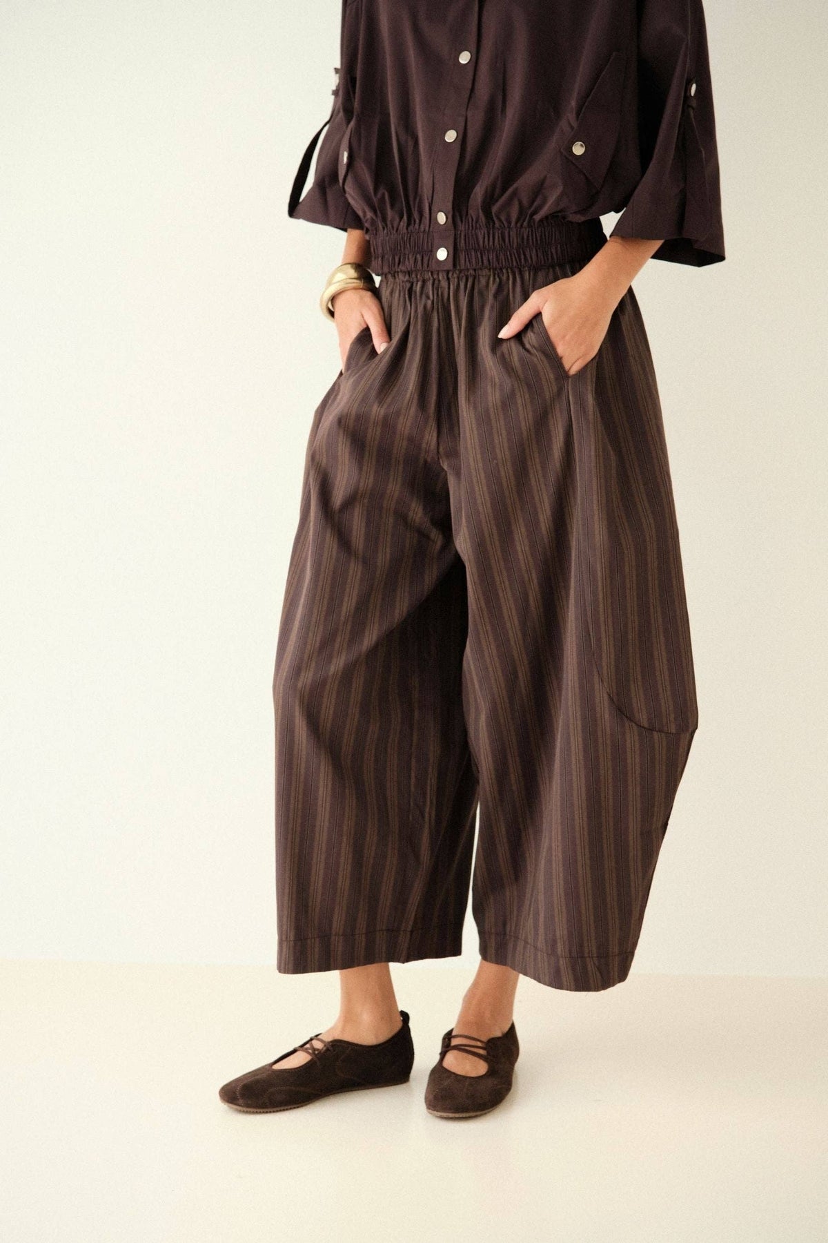 James Pants - Brown Striped