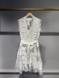 Ellie Sleeveless Short Cotton Dress