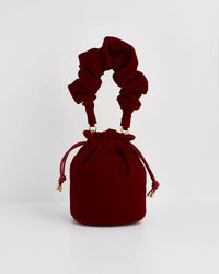 Red Velvet Bucket Bag