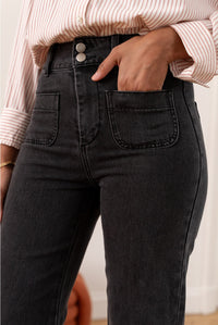 Elena Flare Charcoal Wash Jeans
