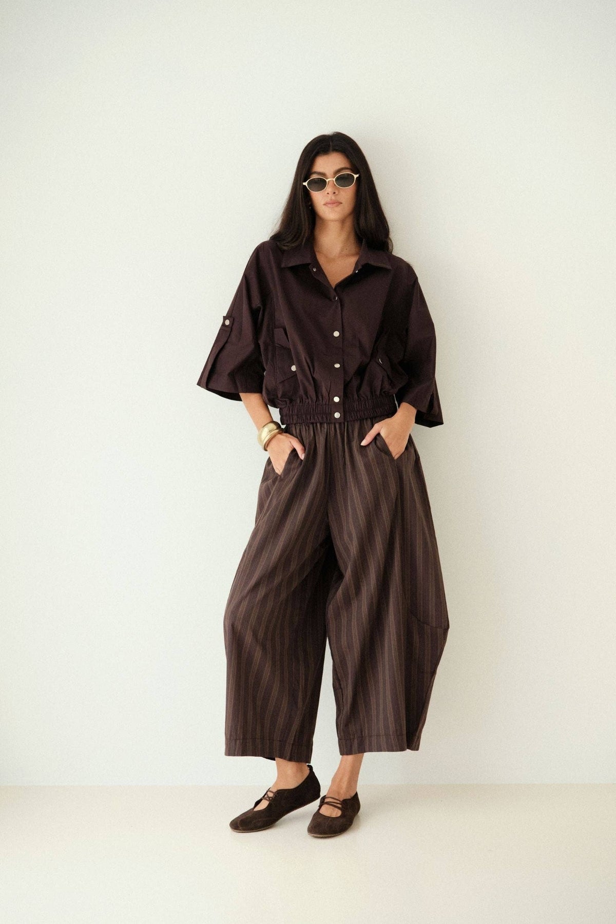 James Pants - Brown Striped