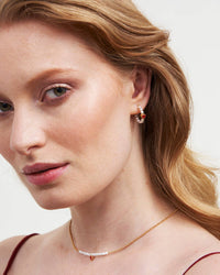 Heart Pearl Hoop Earrings