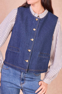 IMANE – 100% Cotton Denim Vest