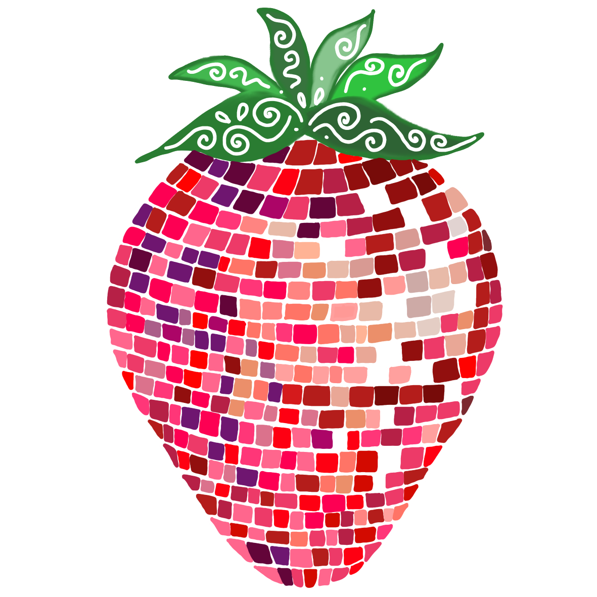 Disco-Strawberry Black Shirt