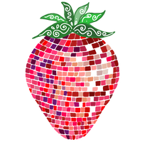 Disco-Strawberry Black Shirt
