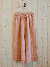 Linen Trousers with Elasticated Waist