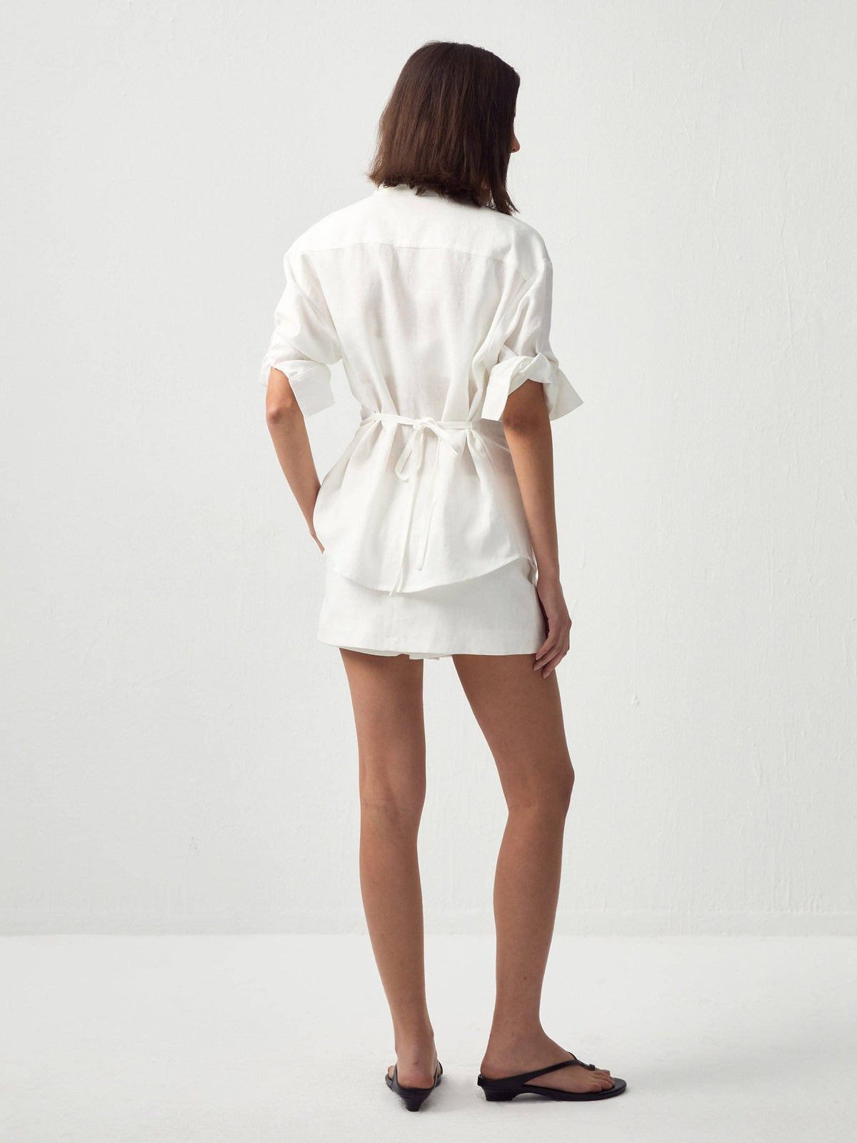 CUBIC Utility Cinched Linen Shirt