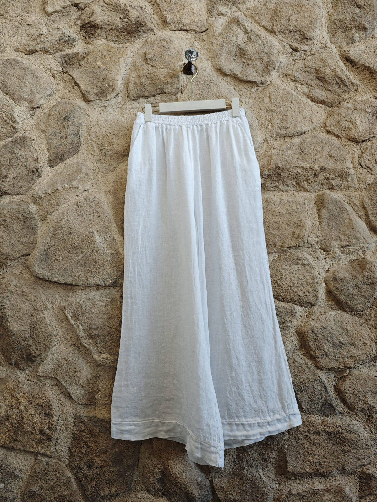 Wide Leg Linen Trousers