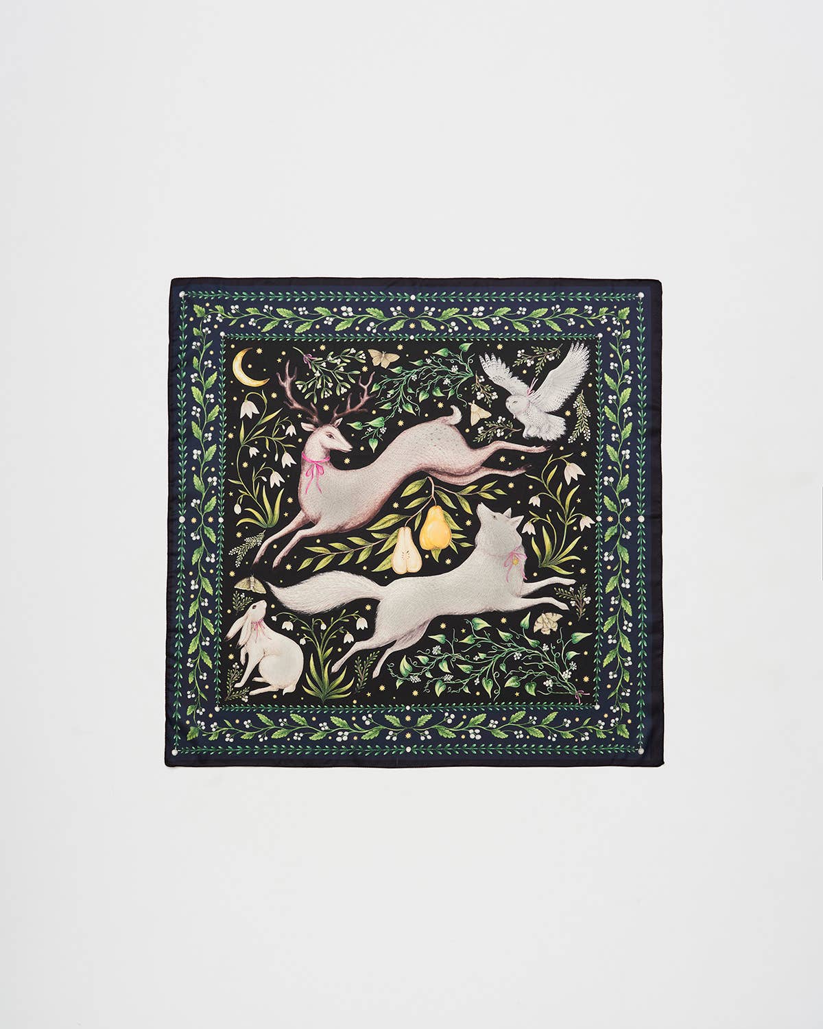 Niva Narrative Medium Square Scarf in Navy