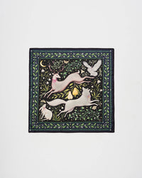 Niva Narrative Medium Square Scarf in Navy